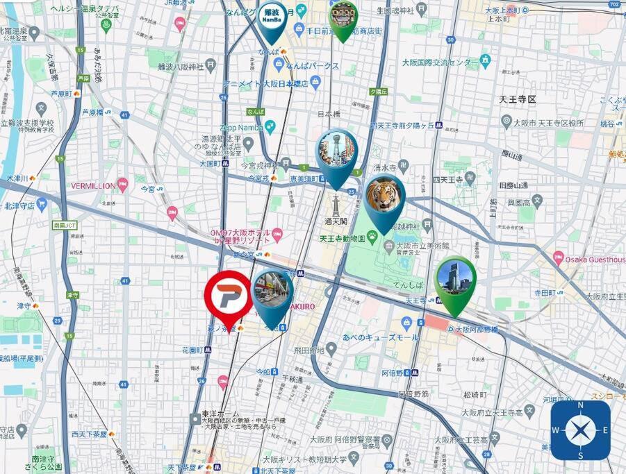 205号室南海空港線沿い花園町駅2分和室ミニキッチンと専用バスルーム付きアクセス抜群